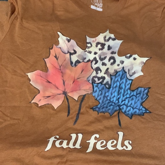 NWT Haute Mess “Fall Feels” Leaves Plus Size Tee - Picture 2 of 7